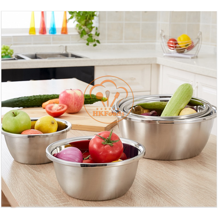 Bát Trộn/Tô Trộn Đánh Trứng,Đánh Bột ,Trộn Salat inox Cao Cấp 24cm