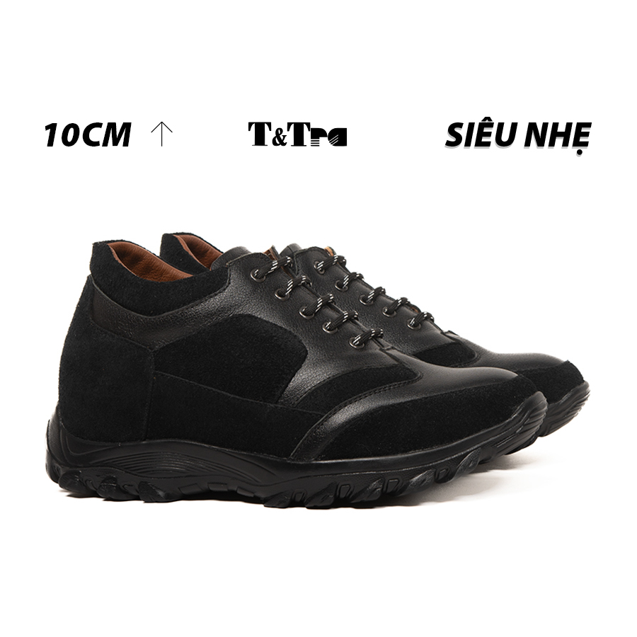 [10CM] Giày Cao Nam T&Tra T34 Đen - Nhẹ Hơn và Ít Dốc Hơn