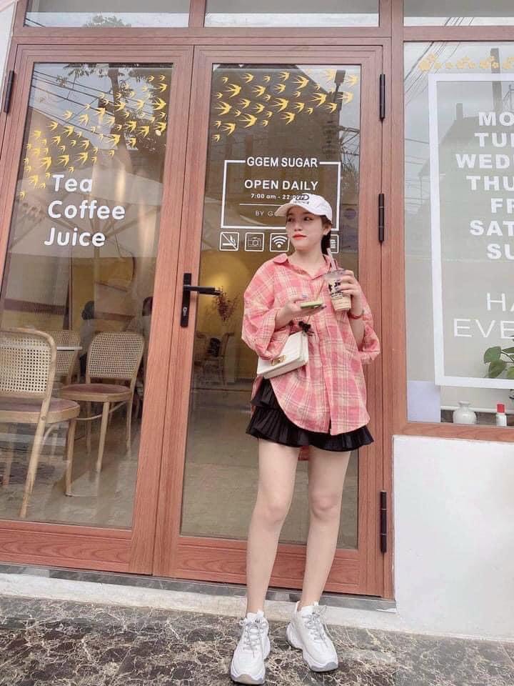 áo sơ mi đũi trơn/kẻ from rộng