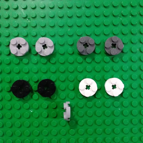 Combo 20 part gạch tròn 2x2 dẹt no.129 - phụ kiện moc brick