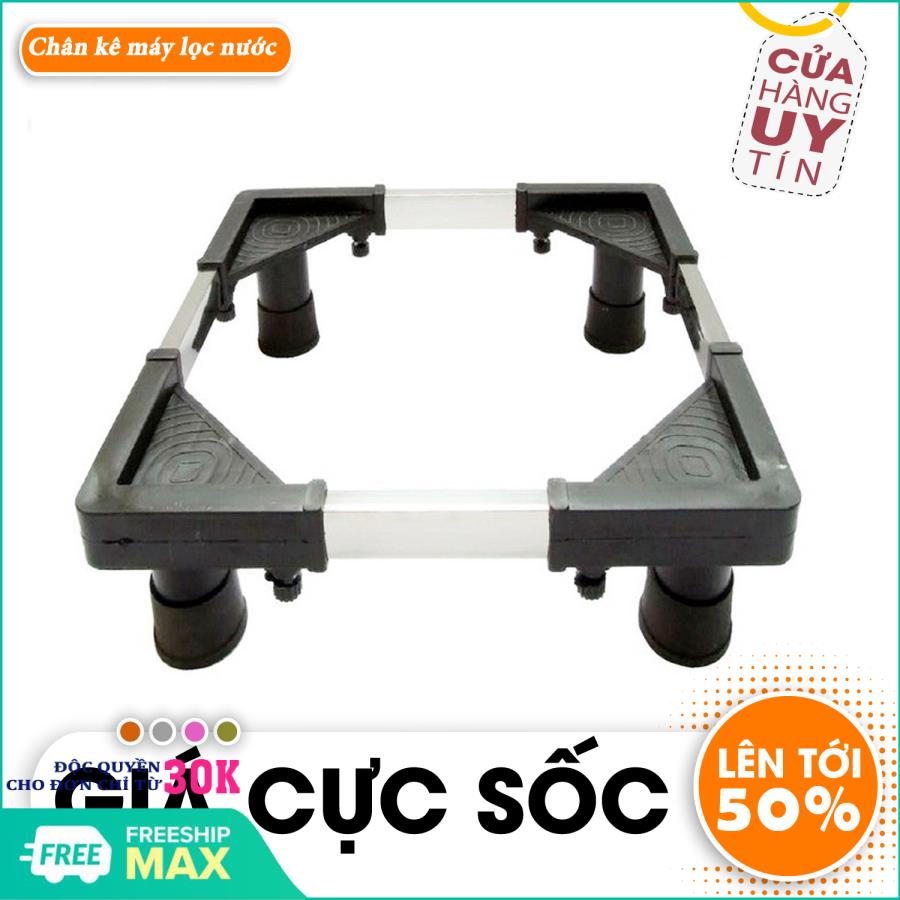 Chân kê tủ lạnh- Chân kê máy giặt- Chân kê máy lọc nước - Chân kệ đa năng, Chân kê máy lọc nước chất liệu Inox chống rỉ cao cấp, bọc nhựa chống trơn trượt