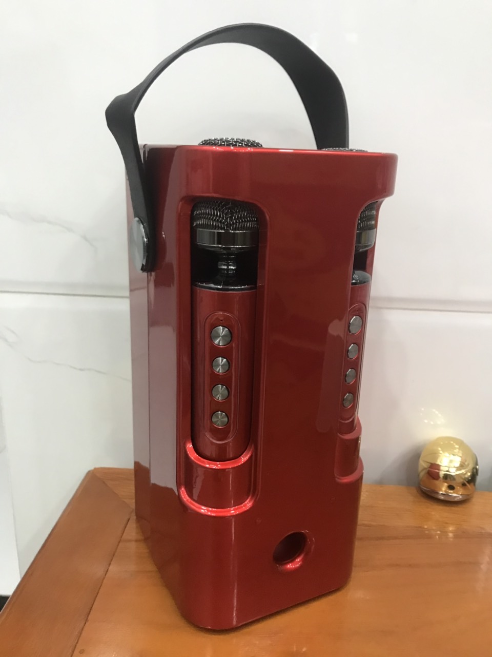 Loa karaoke bluetooth YS218, 2 bass mẫu mới
