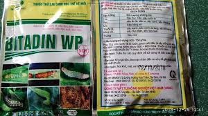 Chế phẩm Trừ sâu sinh học Bacillus BITADIN WP