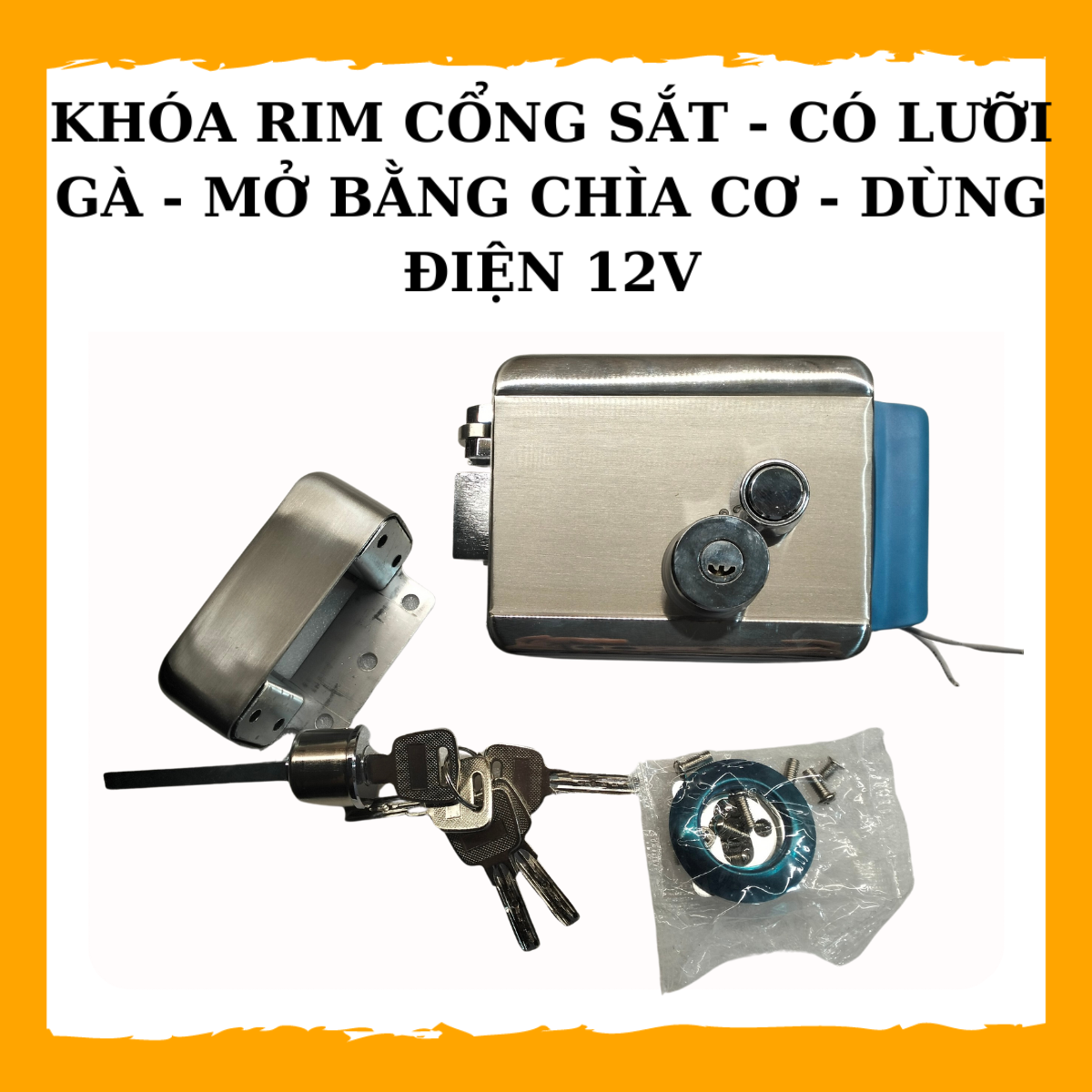 Khóa cổng điện tự động, khóa điện cho cổng sắt ngoài trời