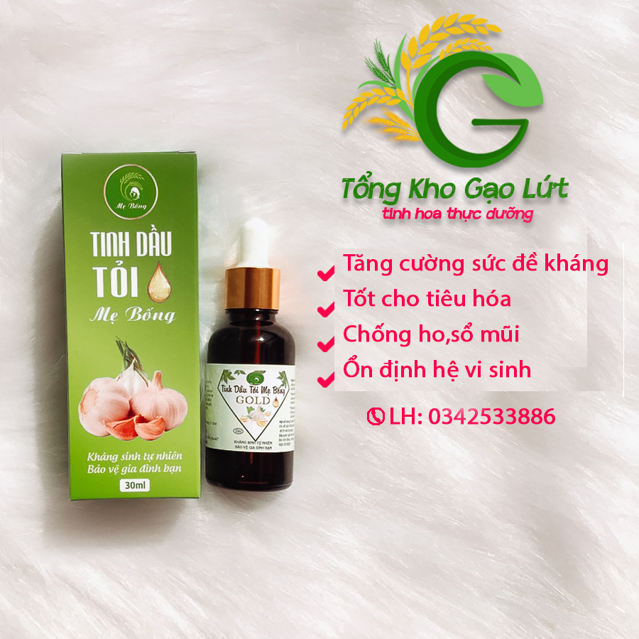 TINH DẦU TỎI NGUYÊN CHẤT -  Nguồn Kháng Sinh Tự Nhiên Cho Bé Và Người Thân ( lọ 30ml )
