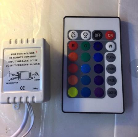 Dây đèn led 24v 5m/cuộn(5050-RGB) chống nước có khiển