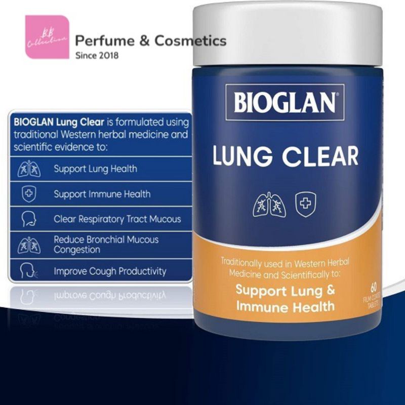 Bioglan Lung Clear Thanh Lọc Phổi Lọ 60 Viên