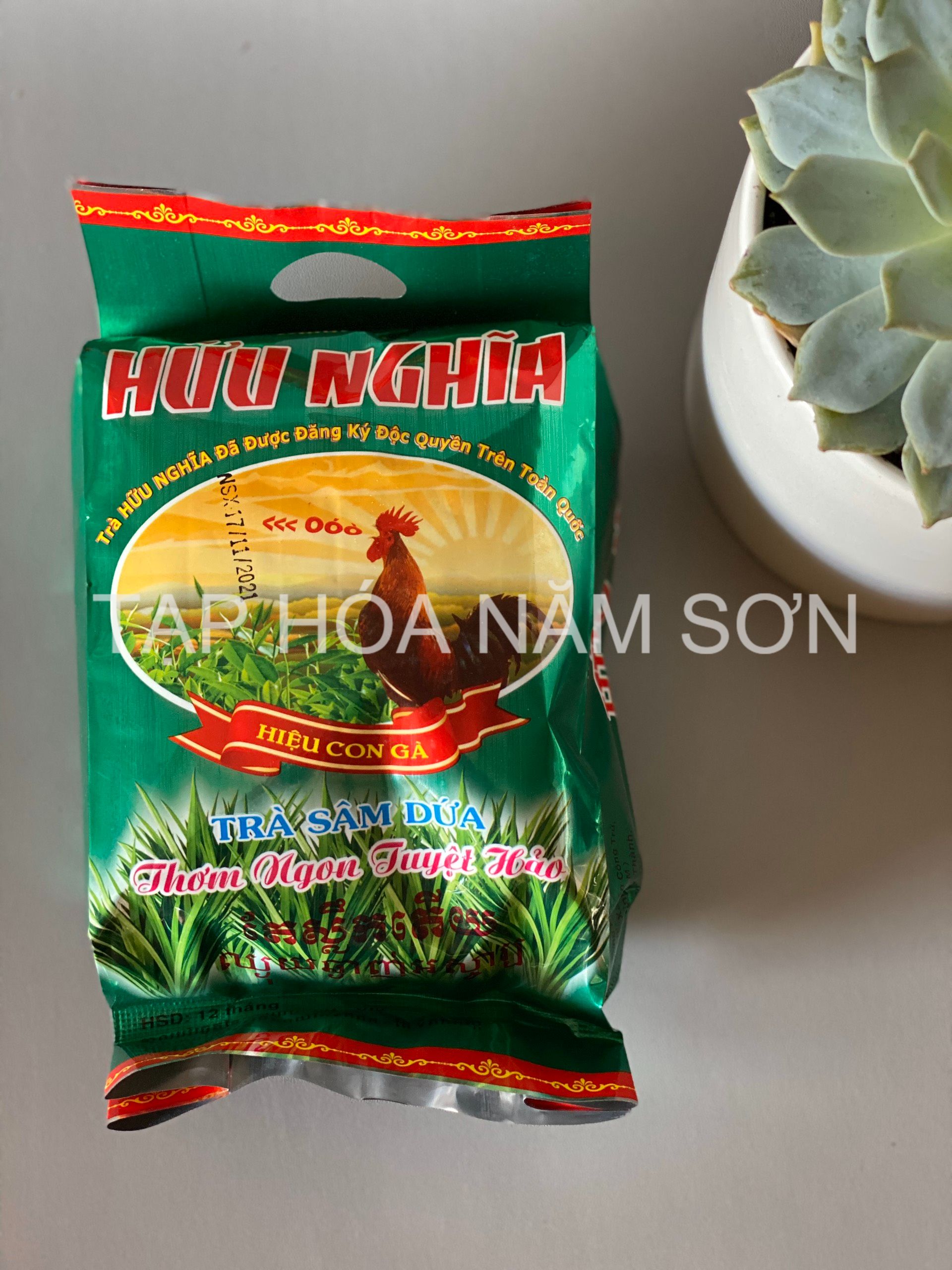 Trà xanh Hữu Nghĩa gói 110g thơm ngon