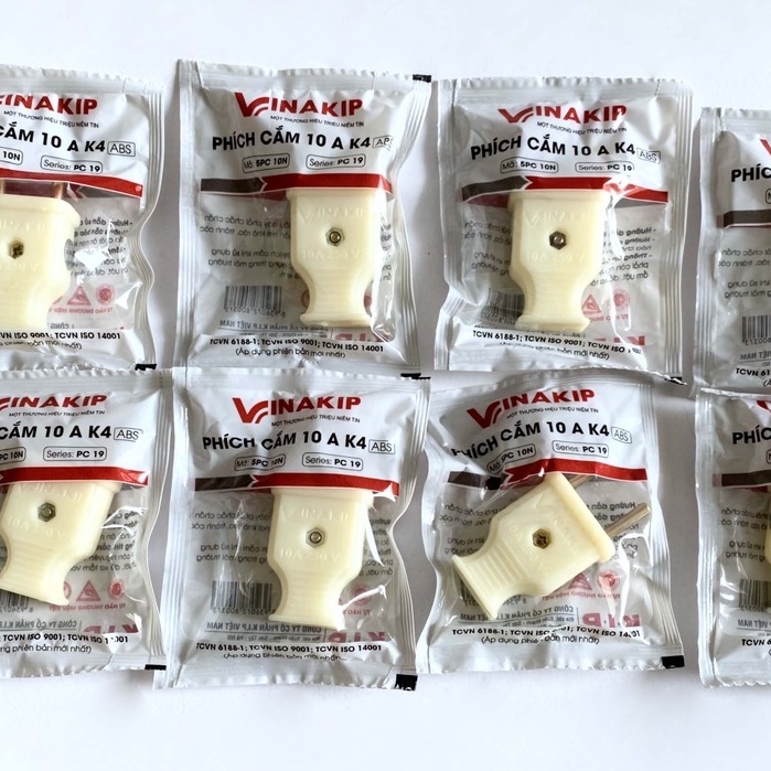 Phích cắm điện, Phích cắm điện vinakip 10A (Chân tròn)