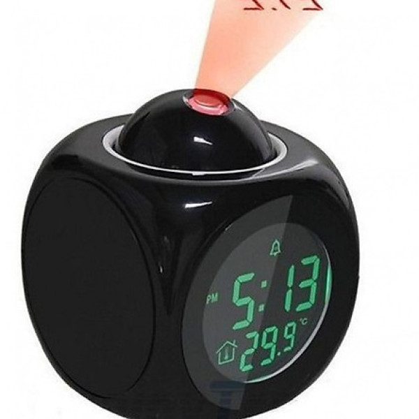 [HCM]Đồng hồ báo thức có giọng nói - Đồng Hồ Có Chức Năng Chiếu Đèn LED Hiển Thị Đồng Hồ Và Nhiệt Độ trong phòng bán chạy