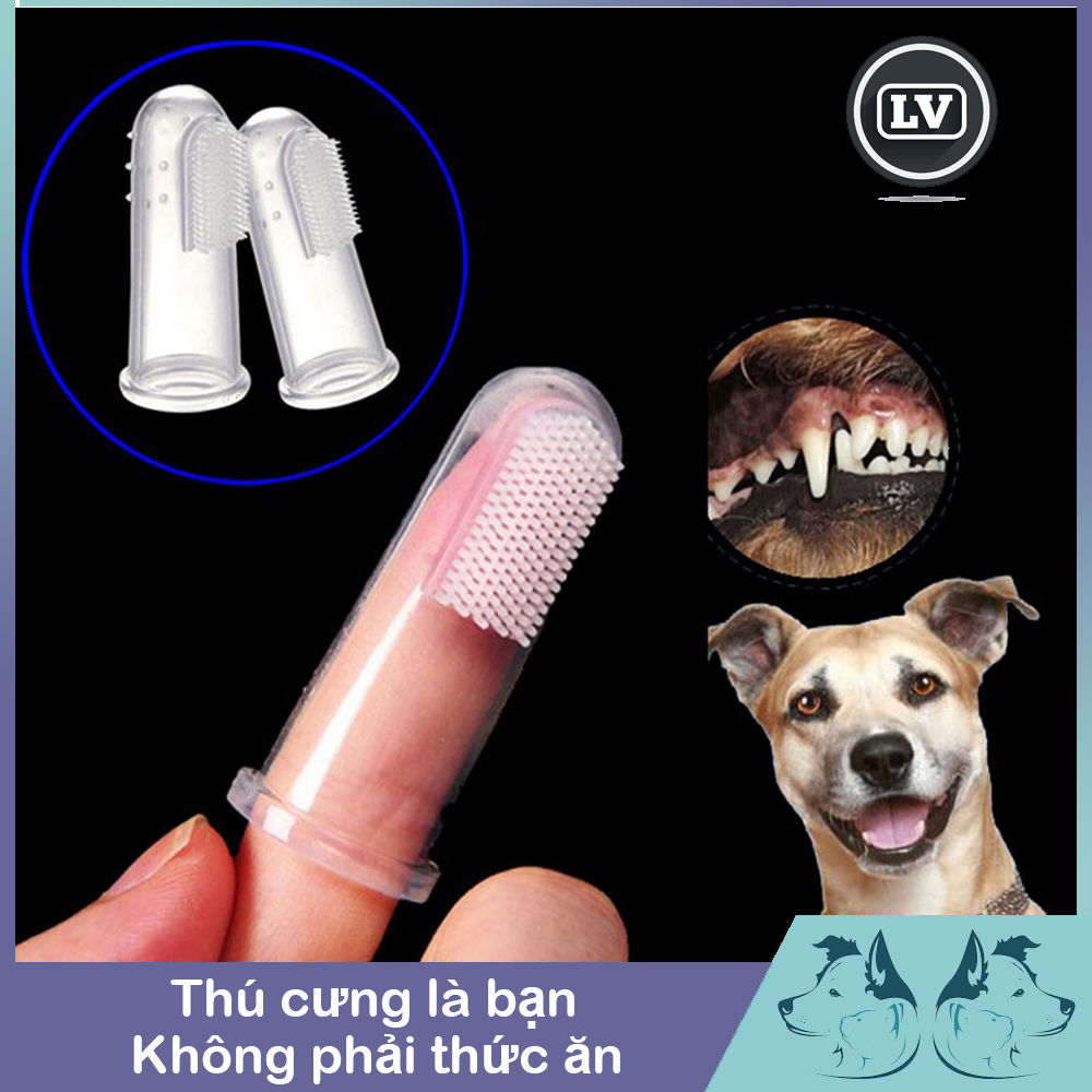 Bàn chải đánh răng xỏ ngón Silicone Phụ Kiện Long Vũ