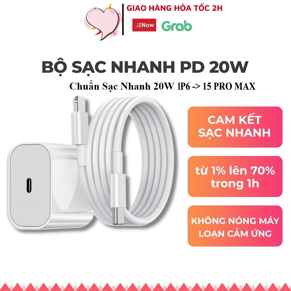 Sạc nhanh PD 20W Không Nóng Máy ,An Toàn Ổn Định bảo hành 12 tháng 1 ĐỔI 1.