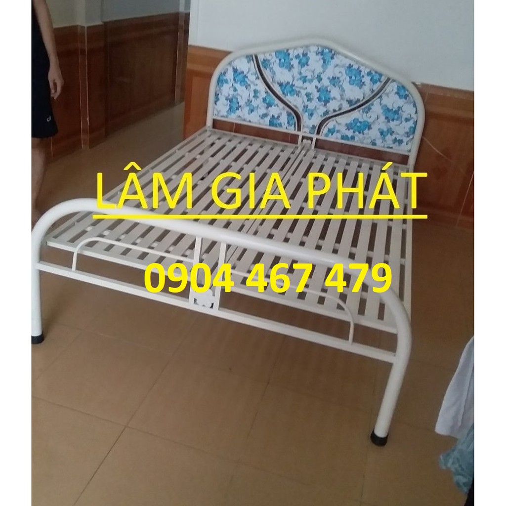 [HCM]Giường Sắt Ngang 1M6 - Ống Tròn