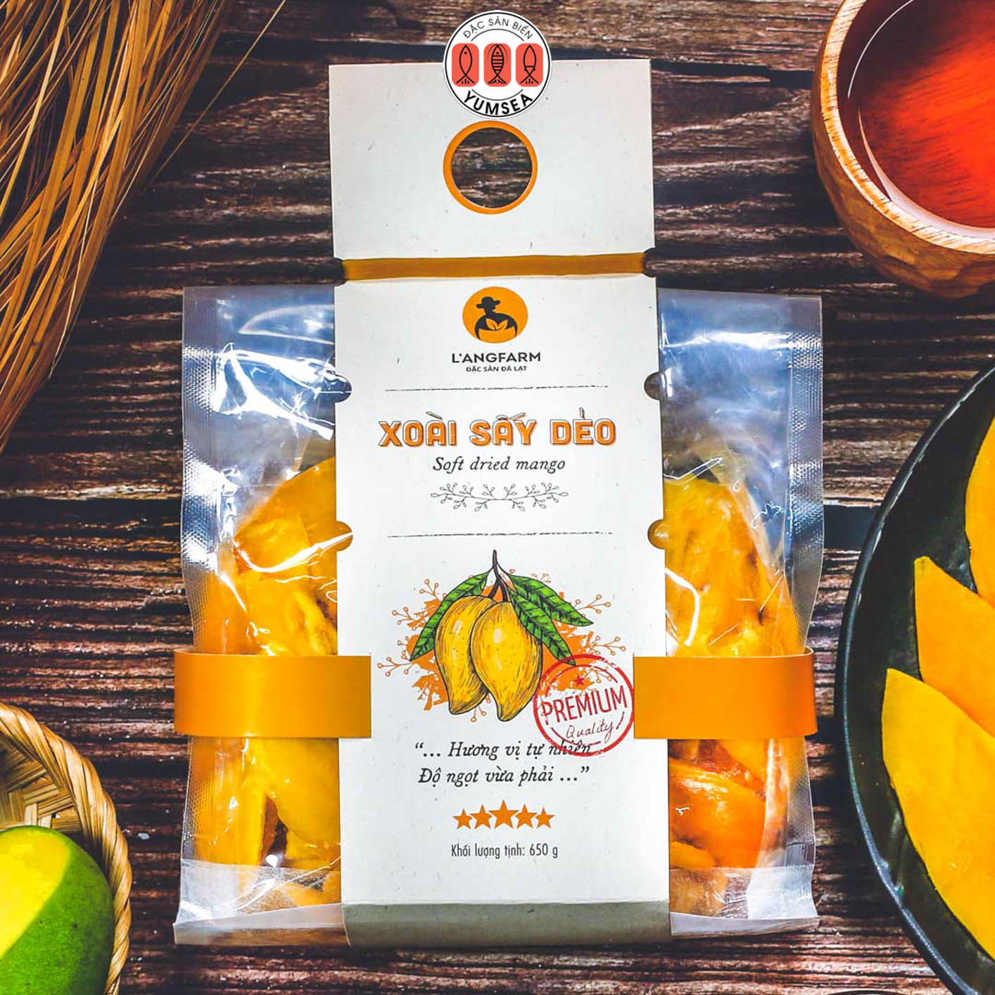 Xoài sấy dẻo Langfarm