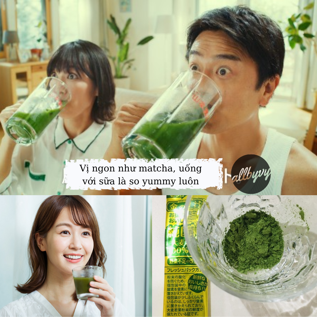 allbyvy | Bột Lúa Non Golden Nhật Bản - Hộp 46 Gói