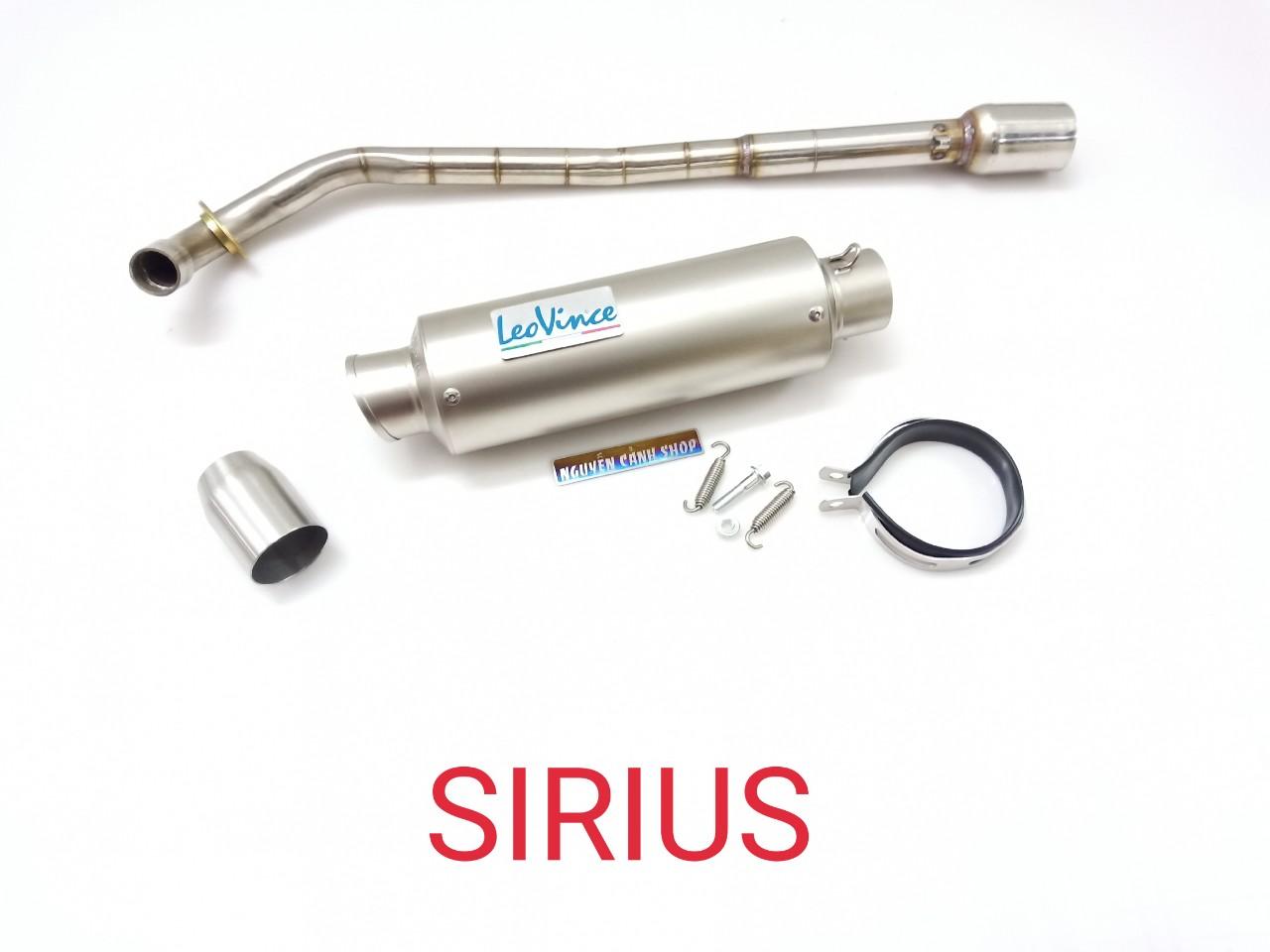 pô xe sirius leovince trắng full cổ hàng xịn