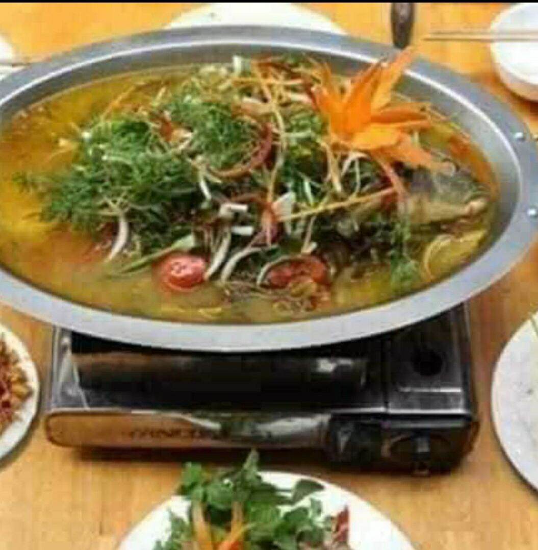 Khay cá chép om dưa inox