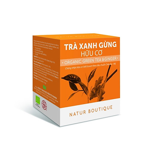 Trà xanh gừng hữu cơ fito 20 túi lọc 36g