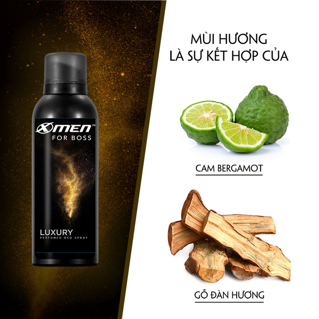 Xịt Khử Mùi Hương Sang Trọng X-Men For Boss Luxury Perfumed Deo Spray 150Ml
