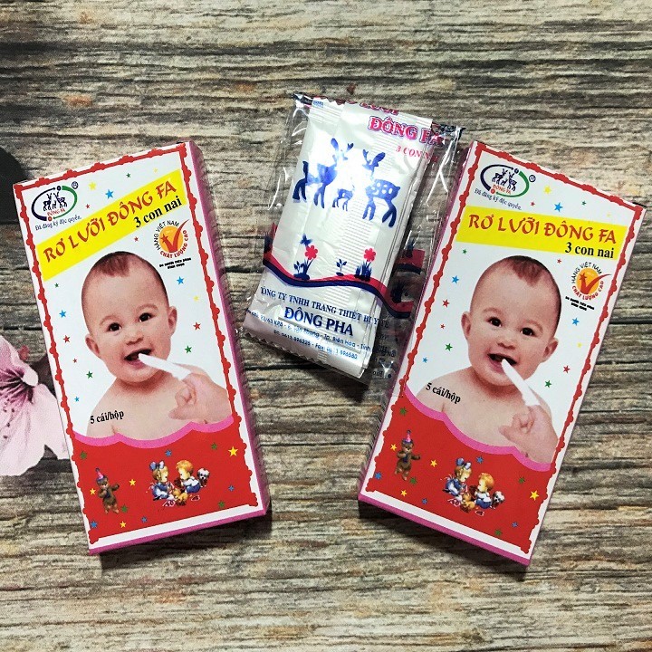 Rơ lưỡi, gạc rơ lưỡi xỏ ngón Đông Fa (1 hộp 5 cái)