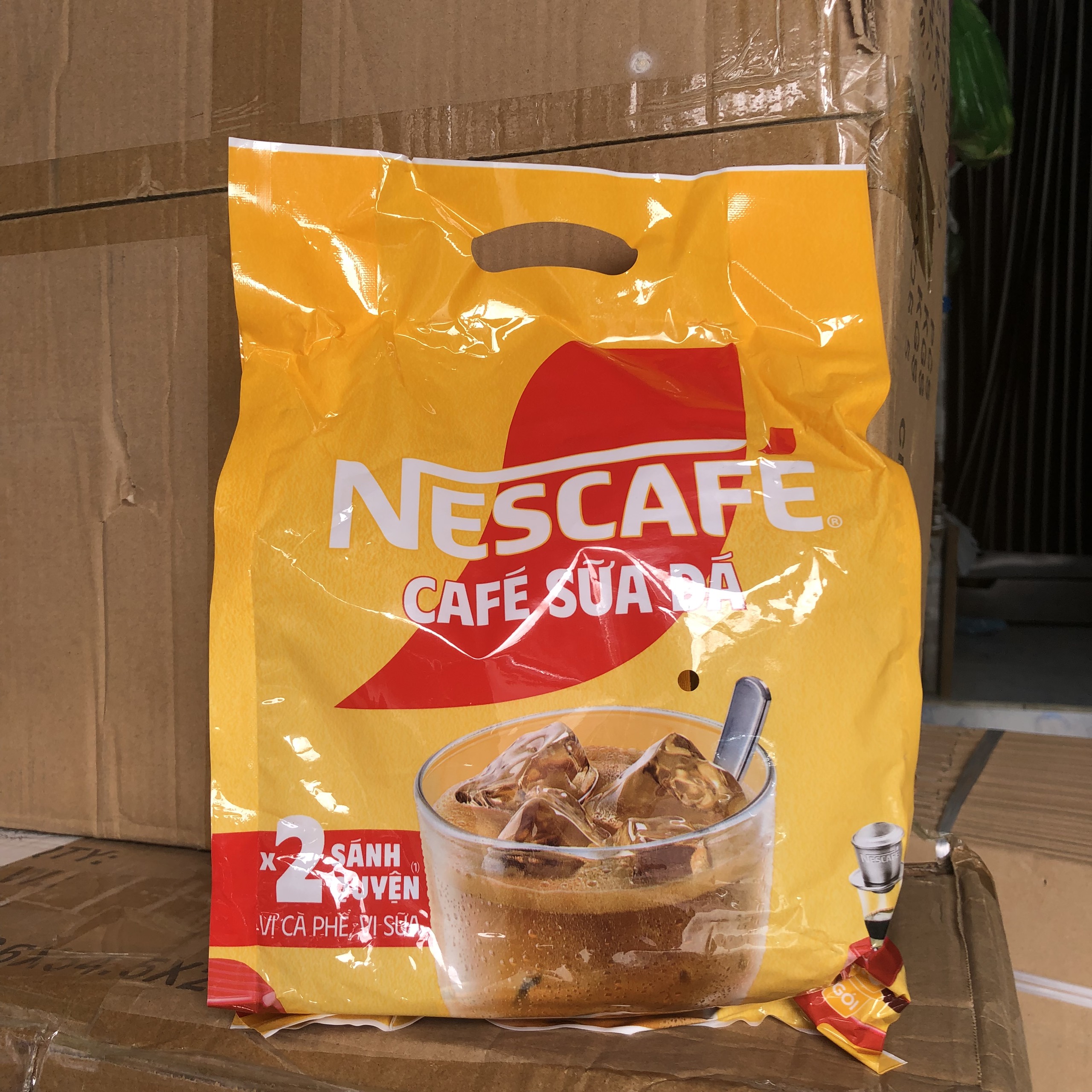 |HCM|Cà phê hòa tan Nescafé 3in1 cà phê sữa đá (Bịch 25 gói x 24 g)
