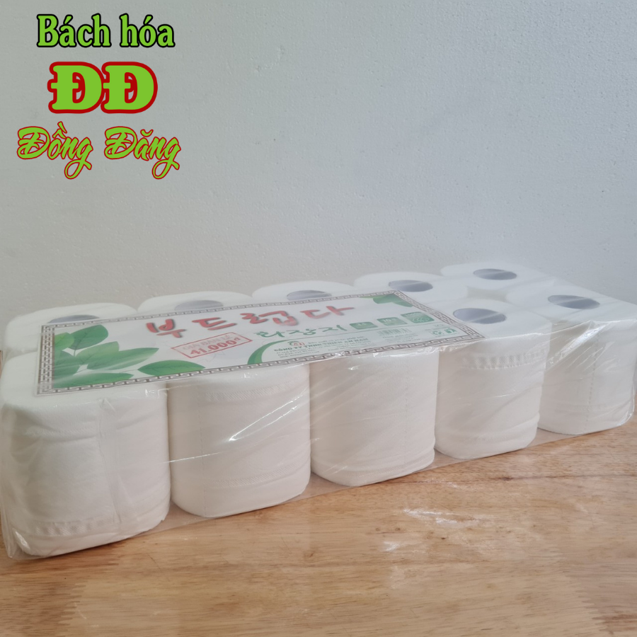Combo 4 lốc giấy vệ sinh Hàn Quốc 3 lớp (10 cuộn/ lốc) - HQ3L