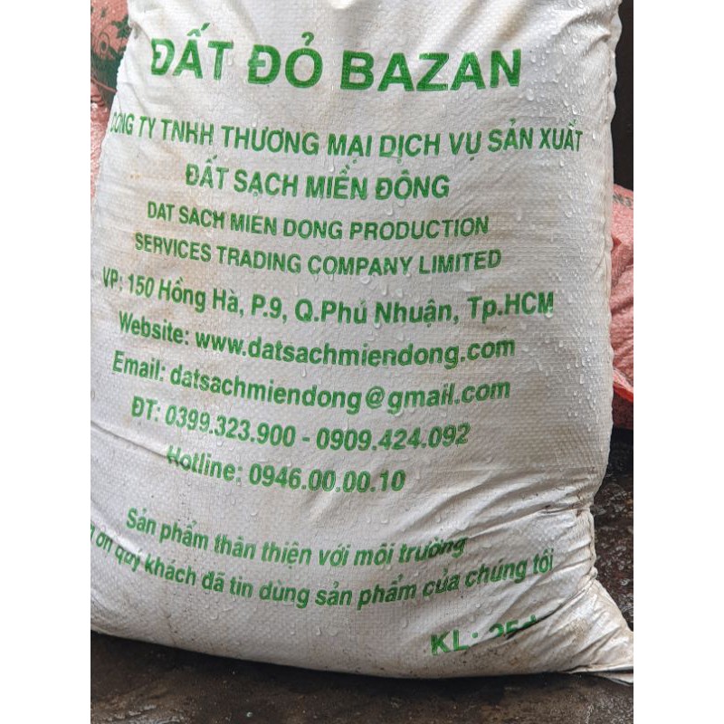 Đất thịt đất đỏ Bazan bao 25dm3