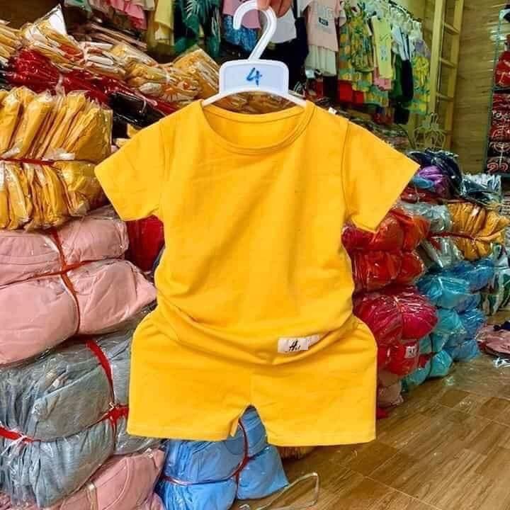 COMBO 4 bộ MÀU ngắn tay bé trai gái  size 6-28kg  set bộ cotton mịn 100% cho bé. chất vải mịn mát thích hợp mặc mùa hè nóng nực