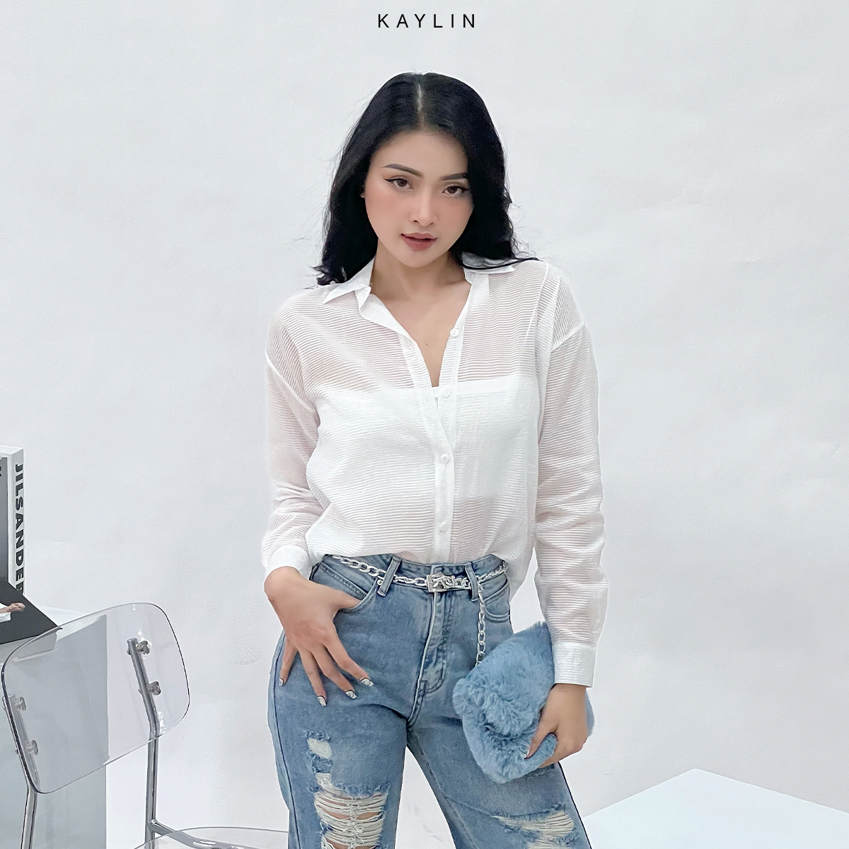 Áo somi sọc KAYLIN - N1904
