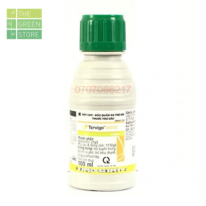 Thuốc trừ tuyến trùng TERVIGO 020SC (100ml) cho cây trồng, hoa cây cảnh, rau màu