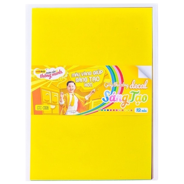 Giấy thủ công colokit gtc-c006 12 màu khổ lớn