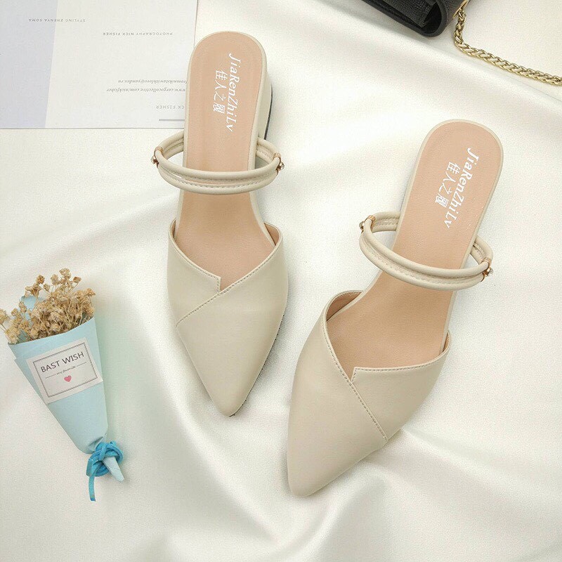 Sandal nữ 2 quai chất da mềm siêu xinh