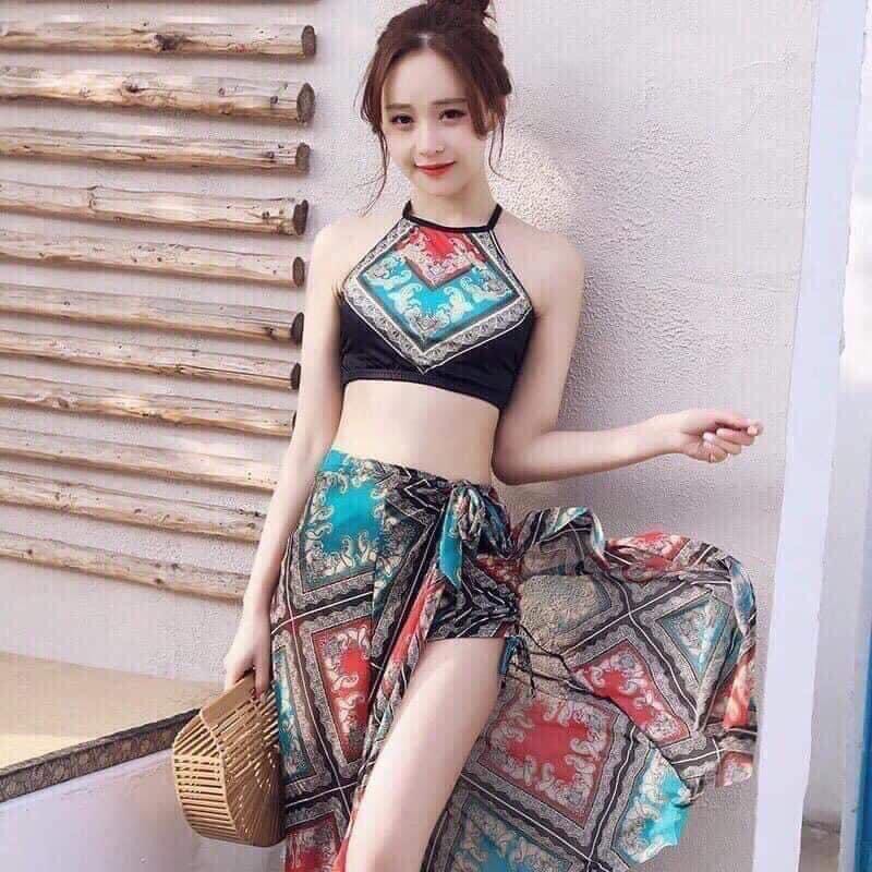 Bộ bikini, bộ đồ bơi nữ cao cấp có đệm ngực lụa siêu sang chảnh