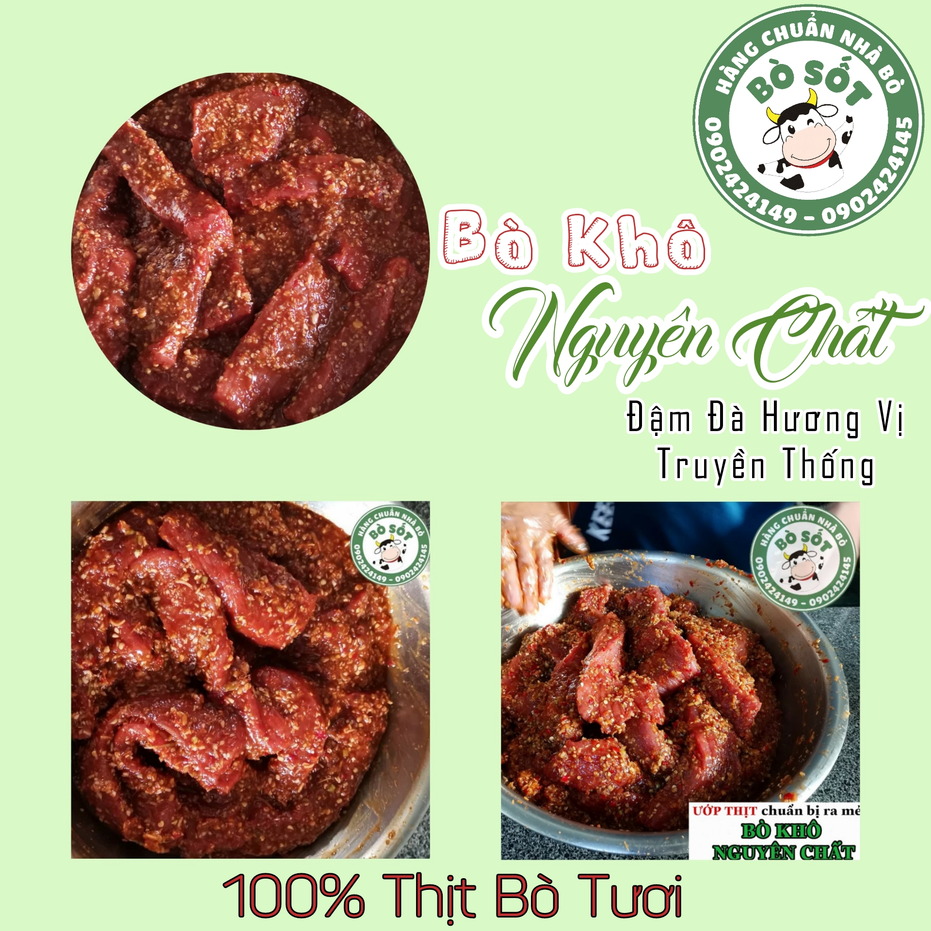 [LOẠI NGON] 100gram KHÔ BÒ XÉ NGUYÊN CHẤT