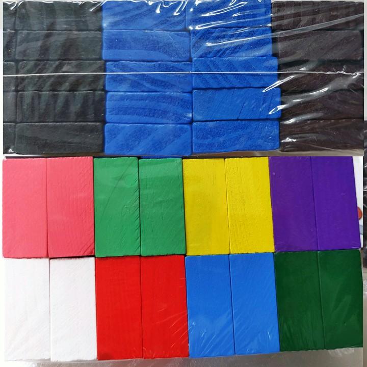 Children's toys, colorful wooden DOMINO, combo of 3 sets of 360 bars, Wooden toys for children to unleash their creativity