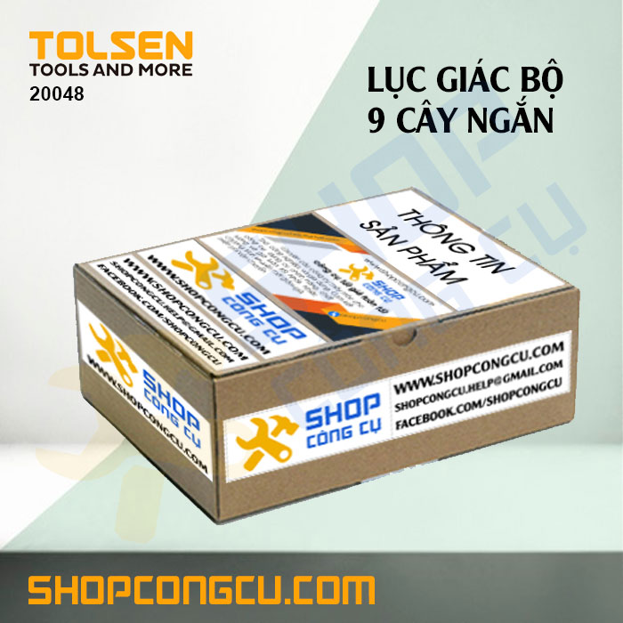 [HCM]Lục giác bộ 9 cây ngắn Tolsen 20048