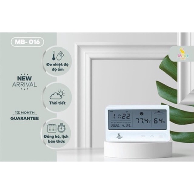 Nhiệt kế đo độ ẩm và nhiệt độ Moaz Bebe MB027
