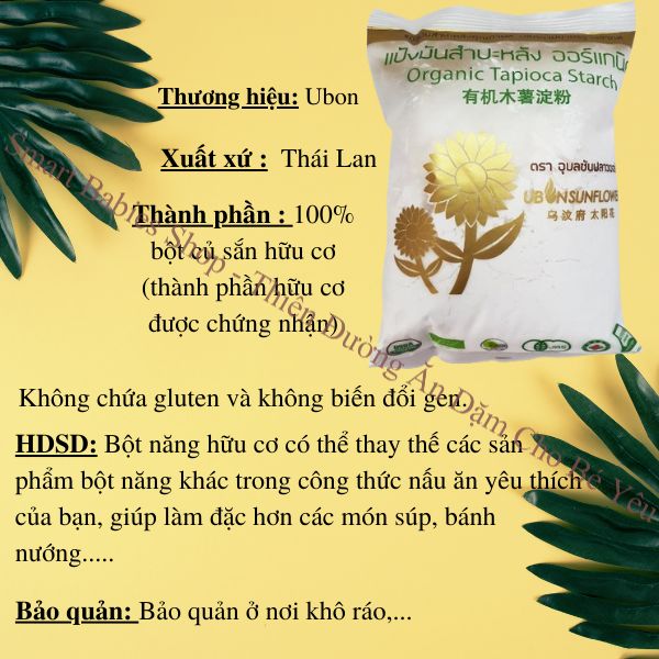 Tinh bột năng hữu cơ Ubon - Thái Lan