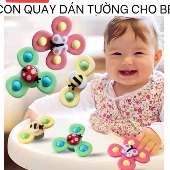 (HÀNG LOẠI 1 TO ĐẸP) Set 3 con quay chong chóng dán tường cho bé