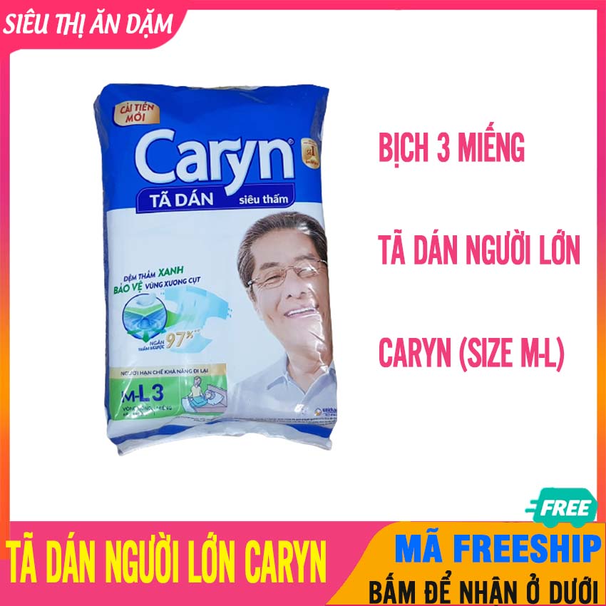 Bỉm Caryn Cho Mẹ Sau Sinh, Người Già, Lõi Bông Siêu Thấm Hút