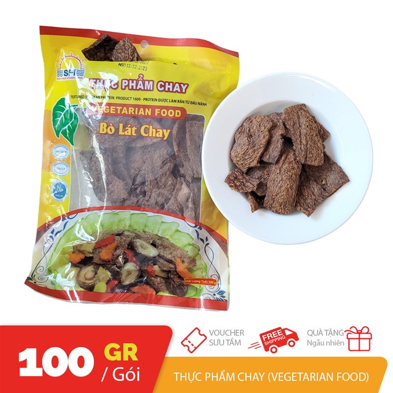 Túi 100gr Bò lát chay thực phẩm chay từ đậu nành