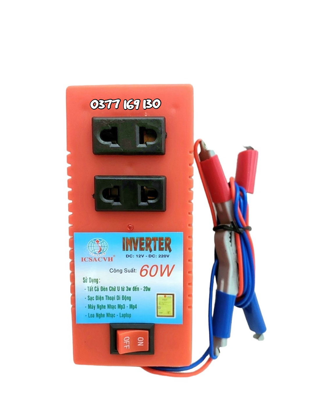 Inverter 12V ra 220V 60W