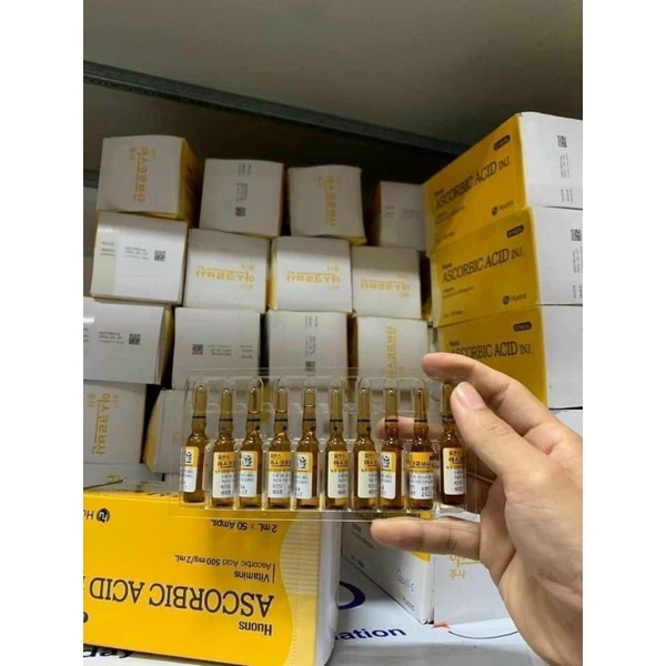 Tinh chất Vitamin C - Huons Ascorbic Acid dạng ống - SPA88