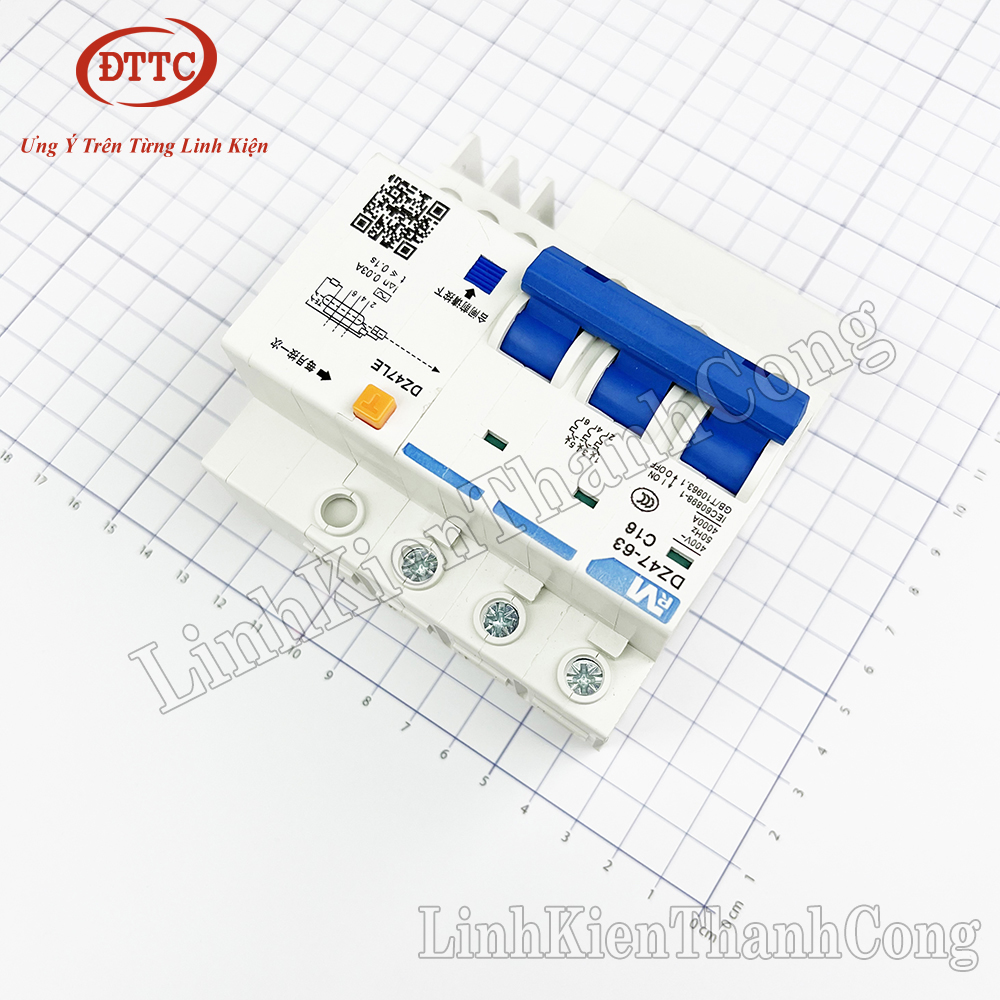 Aptomat chống giật dz47-63 16a, c32 32a, c63 63a 1 pha, 2 pha, 3 pha