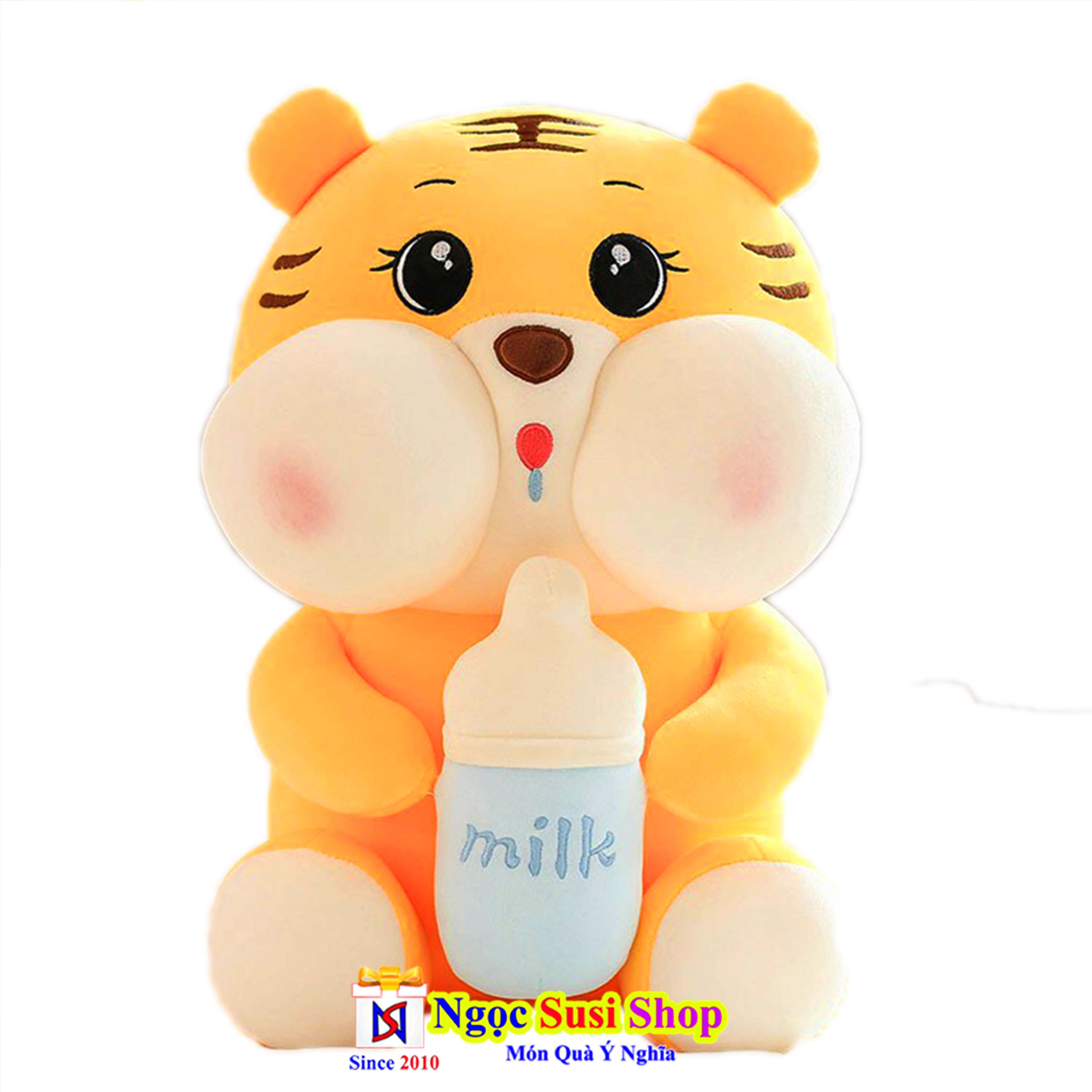 THÚ BÔNG HỔ ÔM BÌNH SỮA KHỔNG LỒ [ CAO CẤP]