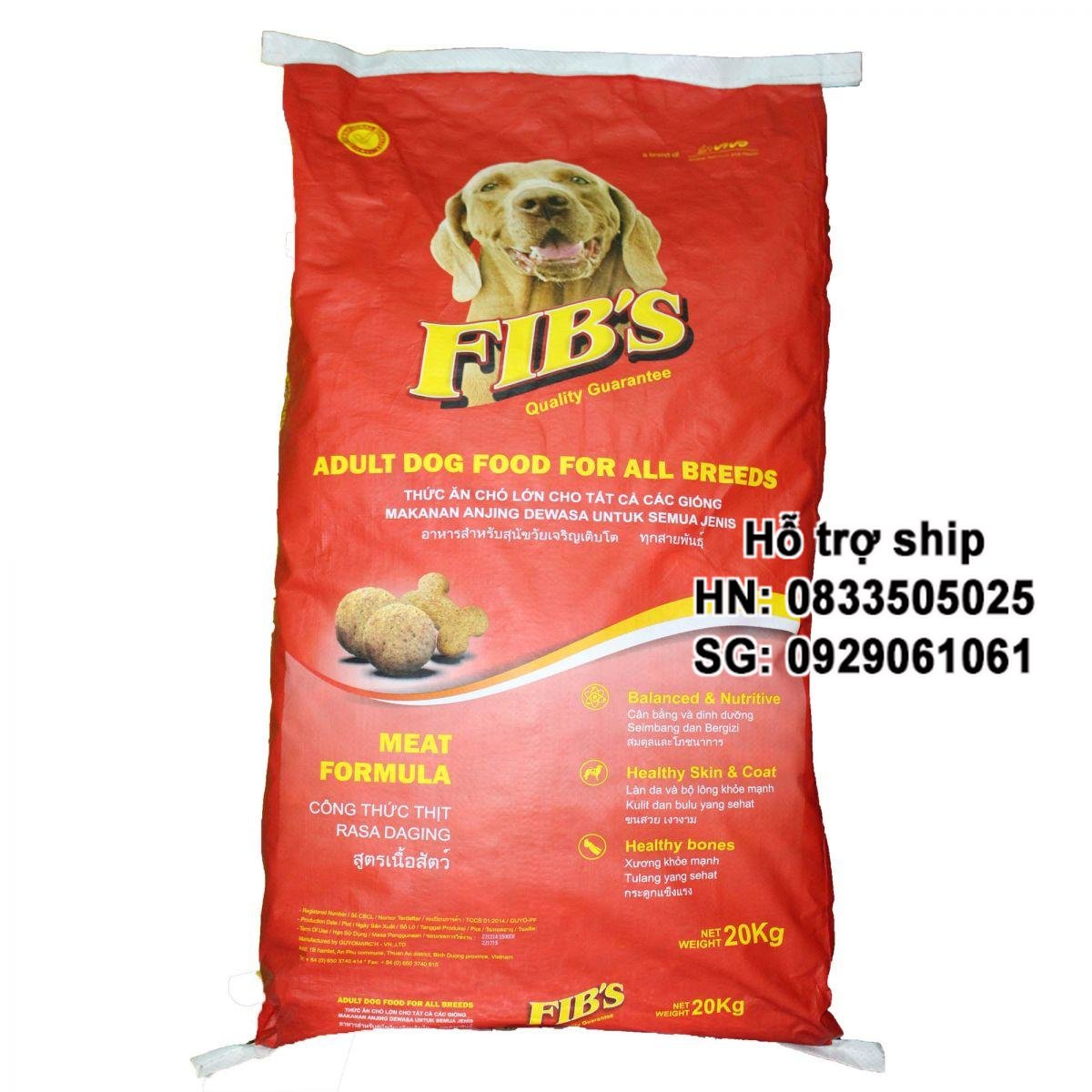 Hanpet - NOVOPET FIB'S - Bao 20kg (xá)- thức ăn cao cấp dạng hạt cho MỌI LOẠI CHÓ (trên 10kg) fib chó trưởng thành