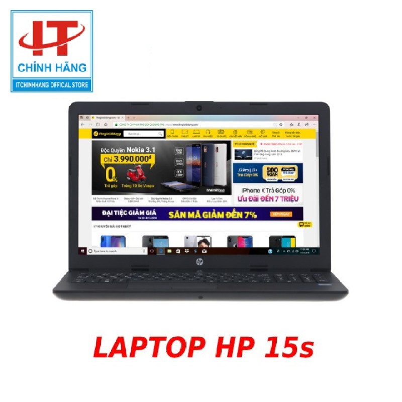 Máy tính xách tay Laptop HP 15S i3 7020U / 4GB / 1TB / Win10 - HÀNG CHÍNH HÃNG