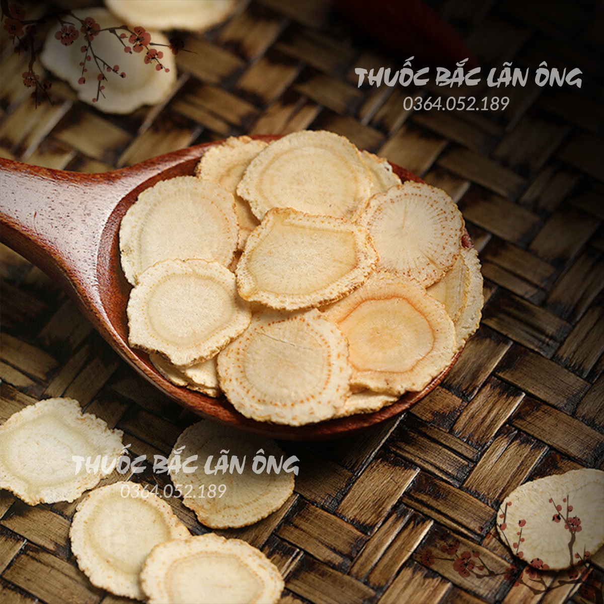 Thin Slices of West Ocean Ginseng 100g (Dried Panax Notoginseng, White Ginseng) - Lan Ong Traditional Medicine