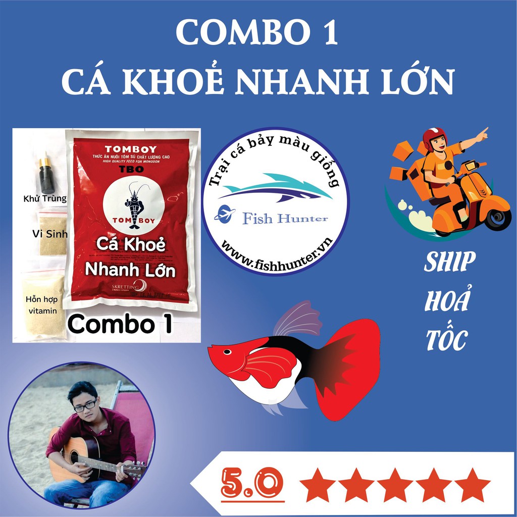 Thức ăn cá | Combo 1 | Cá khỏe nhanh lớn