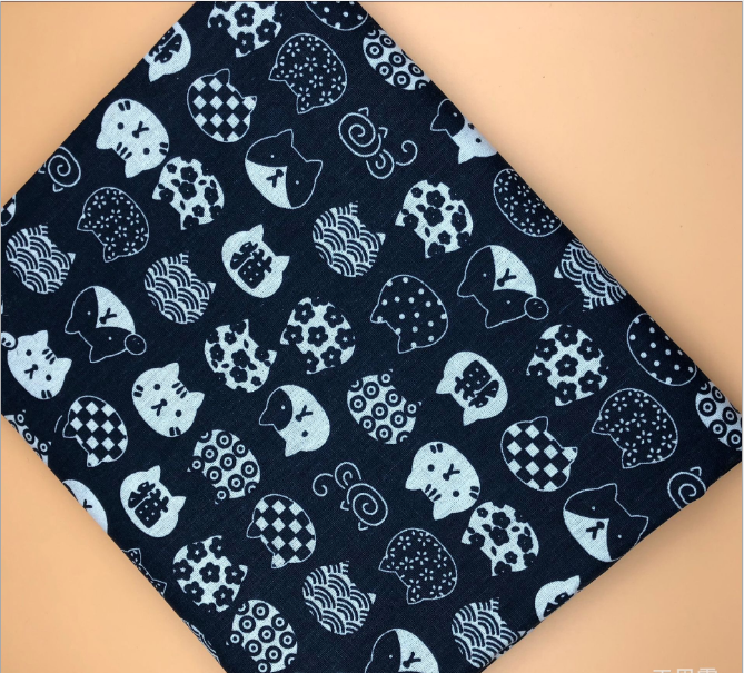 [HCM]VẢI BỐ/VẢI CANVAS MÈO NỀN XANH